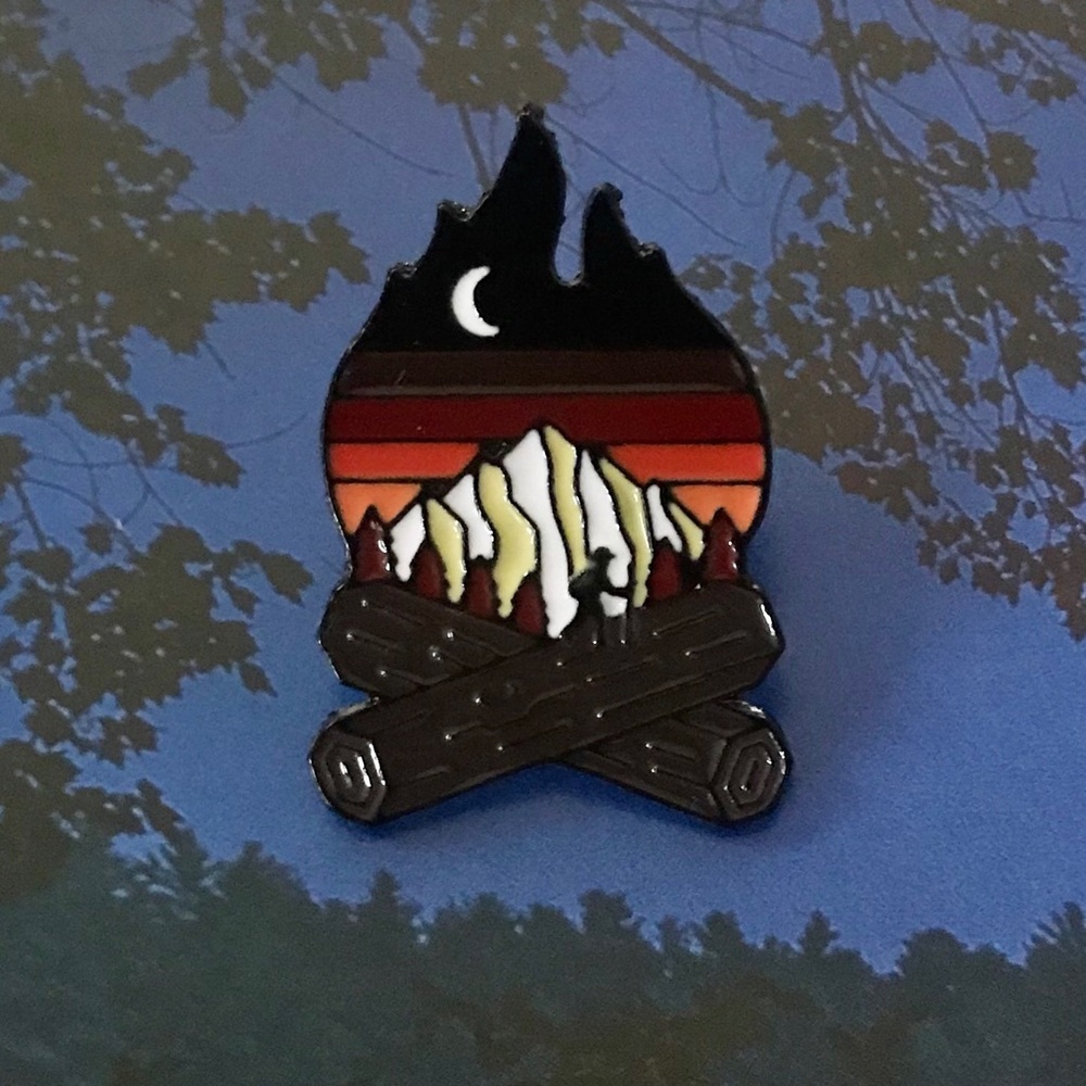 Rad campfire pin